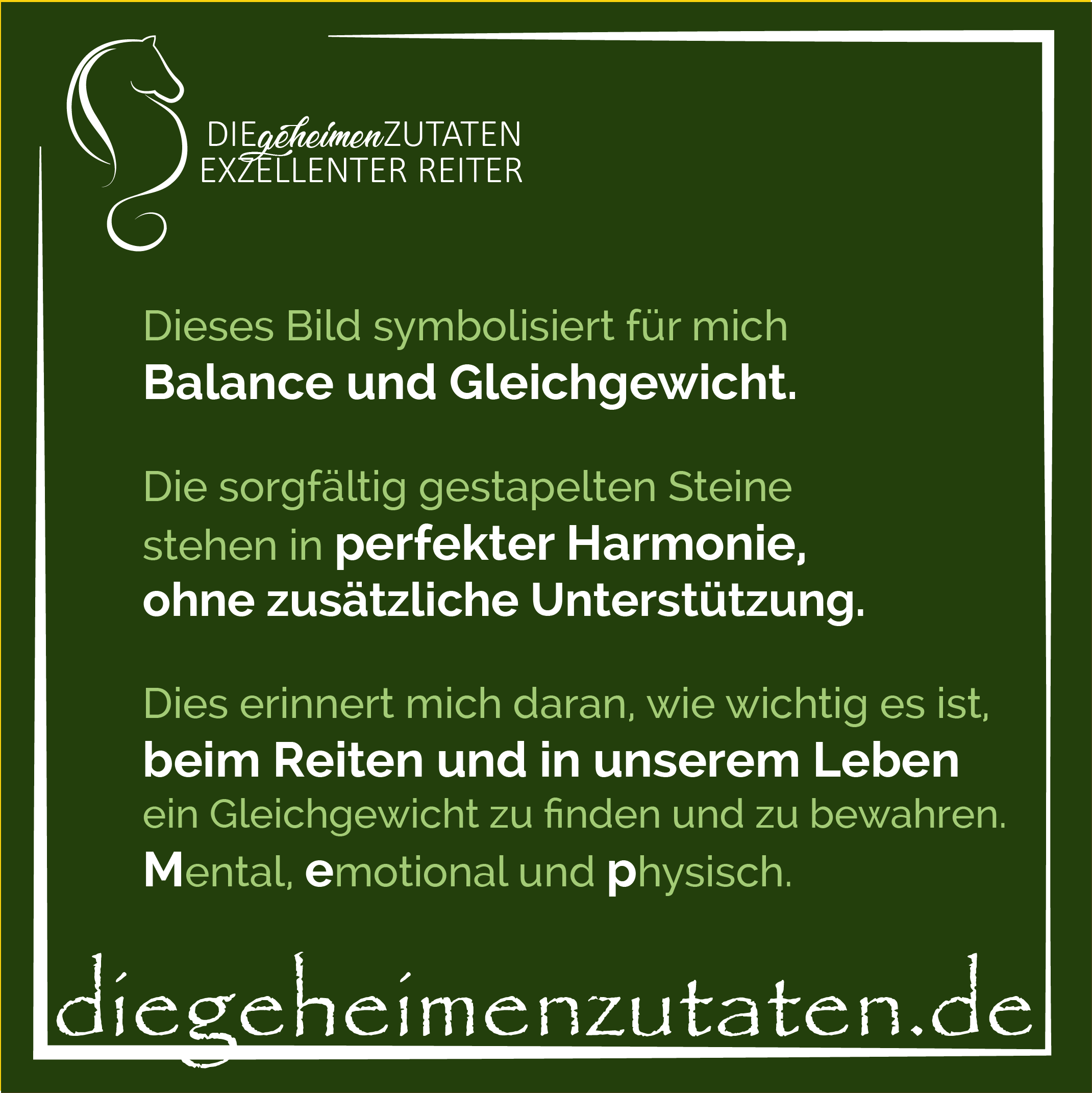 Instagram Post 38 - Balance Gleichgewicht Harmonie